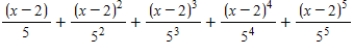 <strong>Write the first five terms of the power series </strong> A) B) C) D) E) 