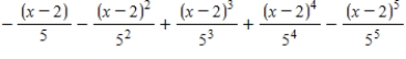 <strong>Write the first five terms of the power series </strong> A) B) C) D) E) 