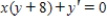 <strong>Use the initial condition to find the particular solution of the differential equation. , when </strong> A) B) C) D) E) 