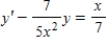 <strong>Write the first-order linear differential equation in standard form. </strong> A) B) C) D) E)