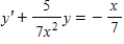 <strong>Write the first-order linear differential equation in standard form. </strong> A) B) C) D) E)