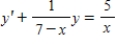 <strong>Write the first-order linear differential equation in standard form. </strong> A) B) C) D) E) 