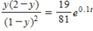 <strong>Use the hybrid selection model described to find the percent y (in decimal form)of the population that has the indicated characteristics as a function of time t (in generations). when ; when </strong> A) B) C) D) E) 
