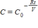 <strong>A medical researcher wants to determine the concentration C (in moles per liter)of a tracer drug injected into a moving fluid with flow R (in liters per minute).Solve this problem by considering a single-compartment dilution model (see figure).Assume that the fluid is continuously mixed and that the volume V (in liters)of fluid in the compartment is constant. If the tracer is injected instantaneously at time ,then the concentration of the fluid in the compartment begins diluting according to the differential equation , when (a)Solve this differential equation to find the concentration as a function of time. (b)Find the limit of C as </strong> A) a. b) 1 B) a. b) 0 C) a. b) 2 D) a. b) 0 E) a. b)1 