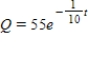 <strong>A 200-gallon tank is full of a solution containing 55 pounds of concentrate.Starting at time t=0 ,distilled water is added to the tank at a rate of 20 gallons per minute,and the well-stirred solution is withdrawn at the same rate.Find the amount of concentrate Q in the solution as a function of t. </strong> A) B) C) D) E) 
