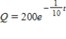 <strong>A 200-gallon tank is full of a solution containing 55 pounds of concentrate.Starting at time t=0 ,distilled water is added to the tank at a rate of 20 gallons per minute,and the well-stirred solution is withdrawn at the same rate.Find the amount of concentrate Q in the solution as a function of t. </strong> A) B) C) D) E) 
