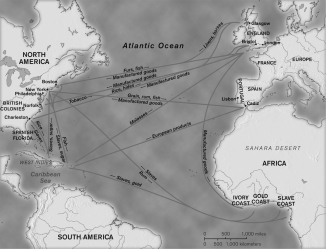The Triangle Trade that emerged in the early 1500s resulted in an unprecedented level of economic, social, and military activity between Europe, Africa, and the Americas. The European effort to expand their own economic power in the Caribbean quickly proved unsustainable due to a shortage of what essential commodity?