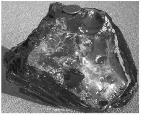 <strong>Which of the following is NOT a characteristic of the extrusive igneous rock obsidian? </strong> A)It is composed of volcanic glass. B)It possesses conchoidal fracture. C)It is typically felsic in composition. D)It likely cooled very slowly.