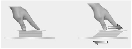 <strong>The figure below shows the application of ________. </strong> A)tension B)pressure C)normal stress D)shear stress
