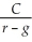 <strong>Which of the following formulas is INCORRECT?</strong> A) PV of a growing annuity = C × B) PV of an annuity = C × C) PV of a growing perpetuity = D) PV of a perpetuity =