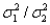 When testing the equality of two population variances, the test statistic is the ratio of the population variances; namely .