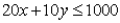<strong>What is the equation of the line representing this constraint? </strong> A) B) C) D)