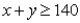 <strong>Suppose a firm must at least meet minimum expected demands of 60 for product x and 80 of product y. An algebraic formulation of these constraints is:</strong> A) B) C) D)