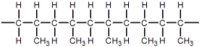 <strong>This is a structural formula for propylene. Which of these represents the head-to-tail,head-to-tail arrangement of monomers in polypropylene?</strong> A) B) C) D)