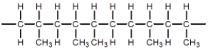 <strong>This is a structural formula for propylene. Which of these represents the head-to-tail,head-to-tail arrangement of monomers in polypropylene?</strong> A) B) C) D)
