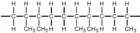 <strong>This is a structural formula for propylene. Which of these does represent a possible arrangement of monomers within polypropylene?</strong> A) B) C) D)