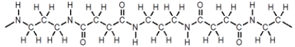 <strong>Which of these represents a portion of a polyester molecule?</strong> A) B) C)