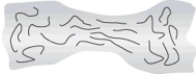 This is a representation of a plastic bag being stretched.Which statement best describes what is happening in the figure?