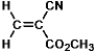 Superglue is made from this monomer,cyanoacrylate. Which is a representation of the head-to-tail to head-to-tail arrangement of the polymer?