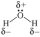<strong>Which shows the Lewis structure of water with the correct partial charges and nonbonding electrons?</strong> A)   B)   C)   D)   <div style=padding-top: 35px> 