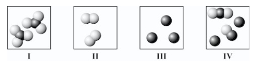 Which diagram(s) best represent(s) only diatomic molecules?