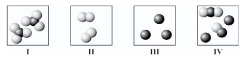Which diagram(s) best represent(s) only molecules?  
