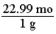 <strong>Which of the following is the conversion factor that could be used to convert a mass in grams of sodium to the corresponding number of moles?</strong> A) B) C) D)