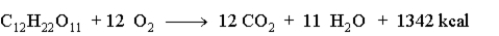 <strong>Consider the following reaction. How many grams of sucrose would produce 2546 kcal?</strong> A)649.4 g B)1342 g C)180.4 g D)1.897 g