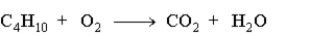<strong>When the following equation is balanced using integers, the number of atoms of carbon represented in reactants or products is:</strong> A)8 atoms. B)4 atoms C)6 atoms. D)10 atoms.