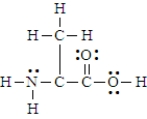 Below is the structure for the amino acid alanine. Alanine can undergo an internal acid-base reaction. In this reaction, the -NH<sub>2</sub> group functions as a base.