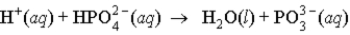 <strong>When a solution of HF (a weak acid) is added to a solution containing HPO<sub>4</sub><sup>2-</sup> (here, a base), the equation for reaction that occurs is:</strong> A) B) C) D)