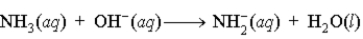 <strong>A buffer is composed of ammonia (NH<sub>3</sub>) and ammonium chloride (NH<sub>4</sub>Cl). When base is added to the buffer, which of the following reactions occurs?</strong> A) B) C) D)