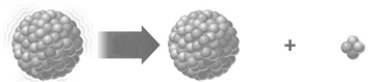 The following image depicts beta decay.