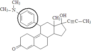Consider the following molecule of the birth control drug known as RU 486.   Fill in the blanks with the appropriate term from the list below. alkane cycloalkane alkene cycloalkene alkyne aromatic haloalkane The functional group enclosed in the circle is a(n)_____________________.  <div style=padding-top: 35px> 