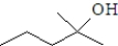 <strong>Which alcohol is formed by the hydration of 2-methyl-2-pentene?</strong> A) B) C) D)