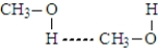 <strong>Which of the following best represents hydrogen bonding in methanol?</strong> A) B) C) D)