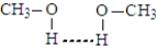 <strong>Which of the following best represents hydrogen bonding in methanol?</strong> A) B) C) D)