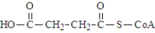 One of the necessary components for fatty acid synthesis is a complex of malonic acid (shown below) and CoA. The structure of this complex at physiological pH would be: