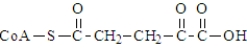 <strong>The following compound undergoes oxidative decarboxylation using coenzyme A (CoA) as the thiol. Which of the following is a product of this reaction?</strong> A) B) C) D)