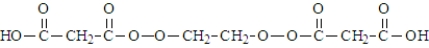<strong>Malonic acid and ethylene glycol react. What is the product of the reaction of two molecules of malonic acid and one molecule of ethylene glycol?</strong> A) B) C) D)