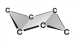 The actual structure of the ring structure in a hexose can be drawn as shown below.  <div style=padding-top: 35px> 