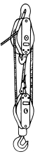 60.What is the mechanical advantage of the reeving arrangement shown?