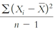 <strong>The formula below is used to compute ____. </strong> A)standard deviation B)standard error of the mean C)standard error of the proportion D)variance