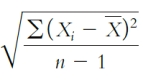 <strong>The following formula is used to compute ____. </strong> A)standard error of the mean B)standard deviation C)standard normal distribution D)variance