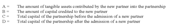 -Refer to the above information. Which statement below is correct if a new partner purchases an interest in capital directly from the old partners?