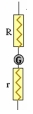 <strong>A galvanometer reads I = 6 mA full scale and has an internal resistance r = 9.1 ohms.If a resistor,R = 425 \varOmega is connected in series with the galvanometer,what is the full scale voltage of the device? </strong> A)4.23 V B)7.10 V C)2.55 V D)2.60 V E)7.15 V