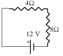 <strong>What is voltage across the 8 \varOmega resistor? </strong> A)4 V B)8 V C)12 V D)1/4 V E)1/8 V