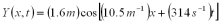 <strong>A wave travels in positive x direction at 30.0 m/s along a string in the positive x direction.The frequency of the wave is 50.0 Hz.Which of the following could the equation to describe this wave?</strong> A)   B)   C)   D)   E)None are correct. <div style=padding-top: 35px> 