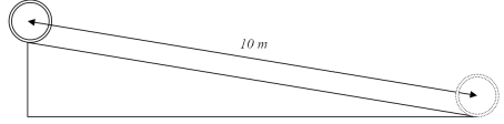 <strong>A 2-kg thin hoop with a 50-cm radius rolls down a 30-degree slope without slipping.If the hoop starts at rest at the top of the slope,what is its translational velocity after it rolls 10 m along the slope? </strong> A)14.5 m/s B)3.22 m/s C)7.00 m/s D)44.8 m/s E)20.5 m/s