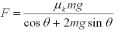  <strong>A block with mass m is being pushed by a constant force F that makes an angle of  \theta  with the horizontal as shown below.The block is moving with constant velocity on a level surface.The coefficient of kinetic friction between the block and the surface is µ<sub>k</sub>.Which one of the following equations is correct for the magnitude of F?  </strong> A)   B)   C)   D)   E)   <div style=padding-top: 35px>  